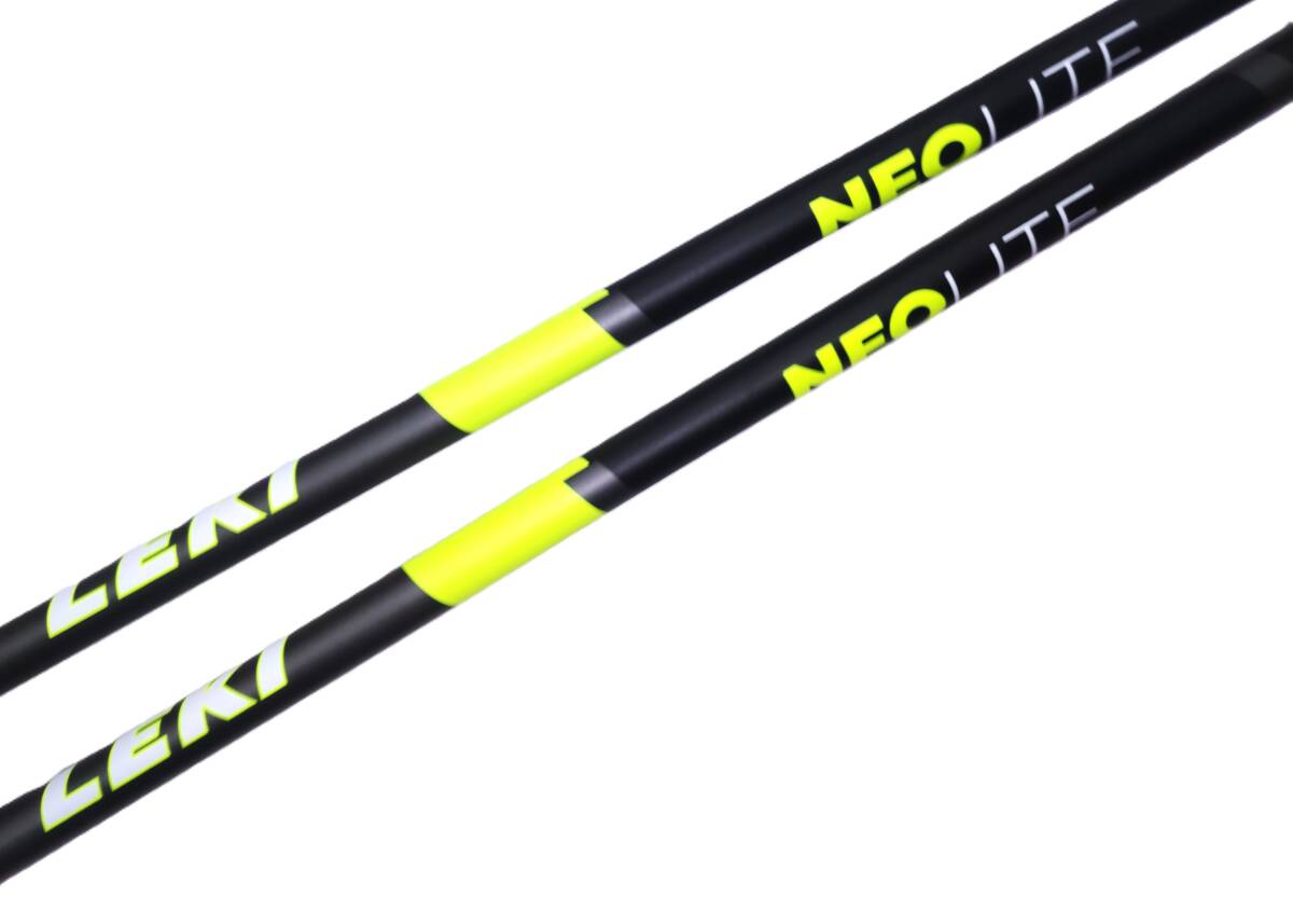 LEKI NEOLITE Black/NeonYELLOW 120cm アルミ合金(16φ)TSシャフト&PAセーフティーグリップシステム搭載 定価¥8800拍卖