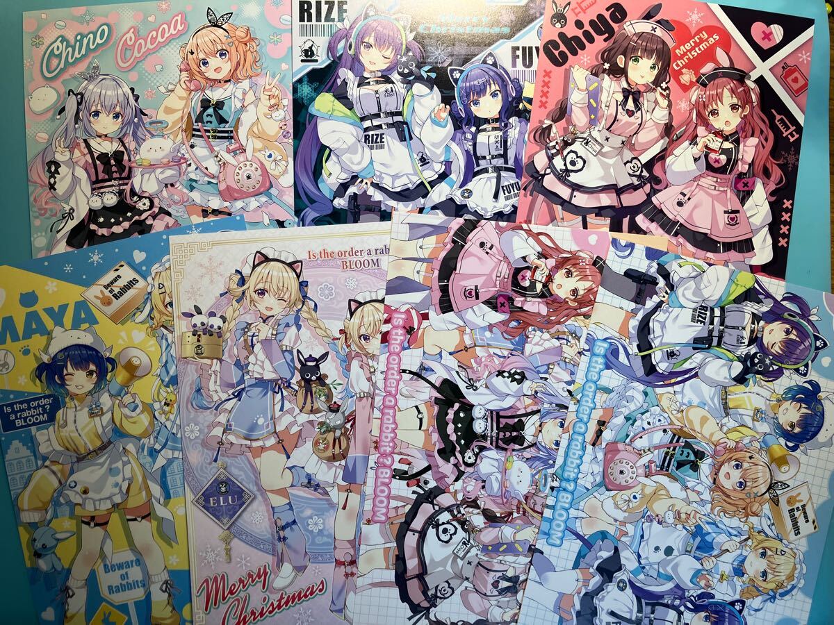 7枚セット ご注文はうさぎですか? アトレ 秋葉原 ポストカード ココア チノ リゼ 千夜 シャロ マヤ メグ フユ エル ナツメ HIGHSCHOOL拍卖