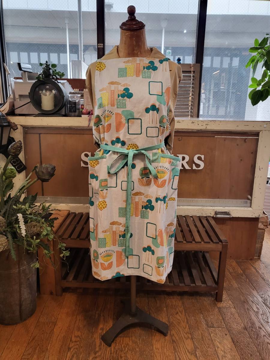 KILKI(キルキー) ブロックプリント(インドの伝統ハンドプリント)エプロン04拍卖