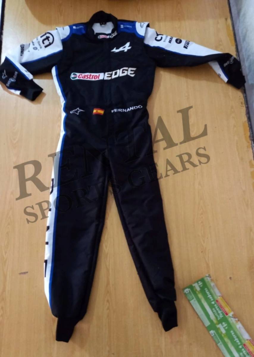 海外 高品質 送料込み フェルナンド・アロンソ FernandoAlonsoa Alpine 2021 レーシングスーツ サイズ各種 レプリカ カスタム対応拍卖