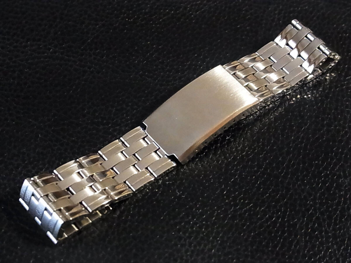 デッドストック 5連巻駒 側面鏡面 レトロ三つ折りバックル 20mm 405R203拍卖