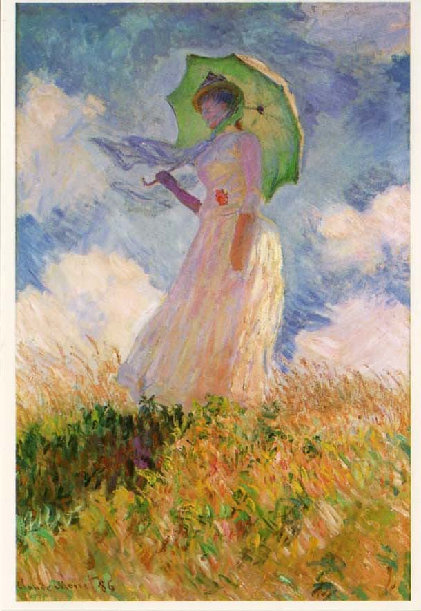 送料無料!フランス・オルセー美術館のおみやげ_「モネ/日傘の女」ポストカード2種拍卖