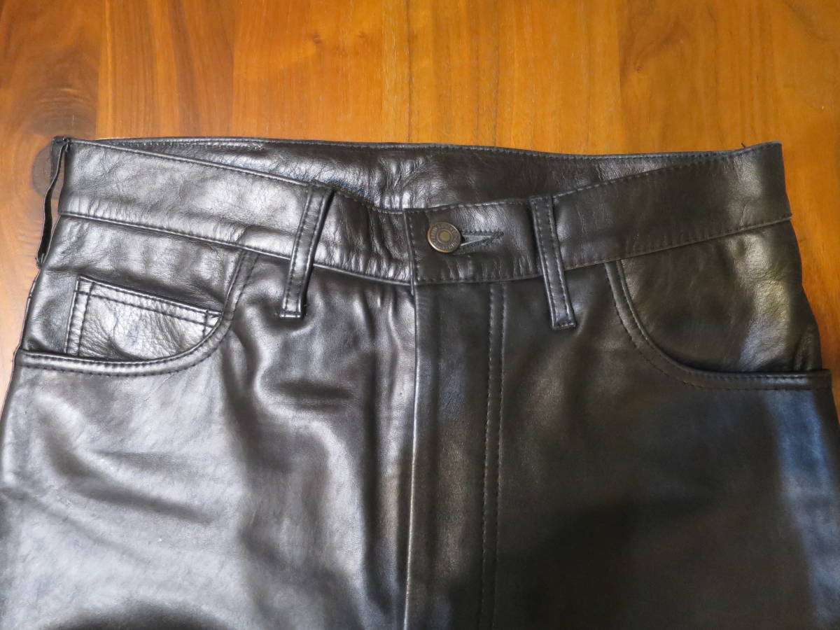 エアロレザー ステアハイドパンツ W29インチ L約79cm拍卖