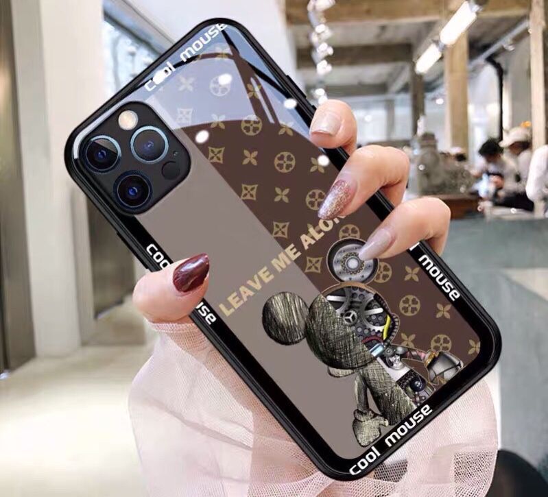 iPhone13Proケース カバー ガラス製 キャラクター かわいい 耐衝撃 iPhone X XS 11 12 13 14 Pro max mini Plus ケース拍卖