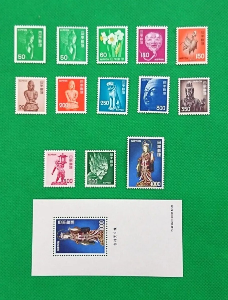 極上美品/第4次ローマ字入/コイル1種込み/全14種完品/全品/ヒンジ無/シワ無/シミ無/裏糊艶完璧/1974年~76年/昭和切手/普通切手/No.29拍卖