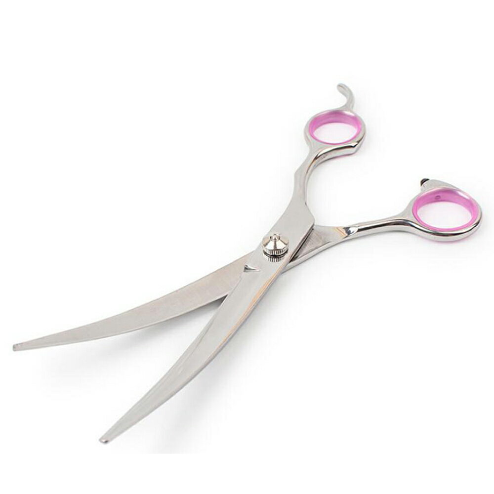 プロ仕様 トリミングハサミ カーブシザー 上曲り 右用 8インチ カットハサミ トリミングシザートリマーハサミ 犬猫カット ペット用品 拍卖