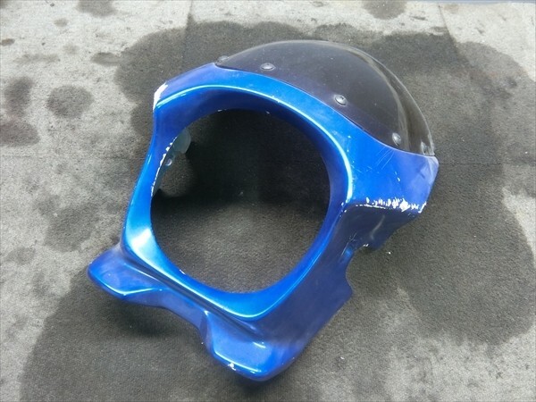 ホンダ 汎用 ネイキッド 検) CB400SF XJR400 ZRX400 ゼファー 社外 ビキニカウル ヘッドライト カバー カウル ブルー拍卖