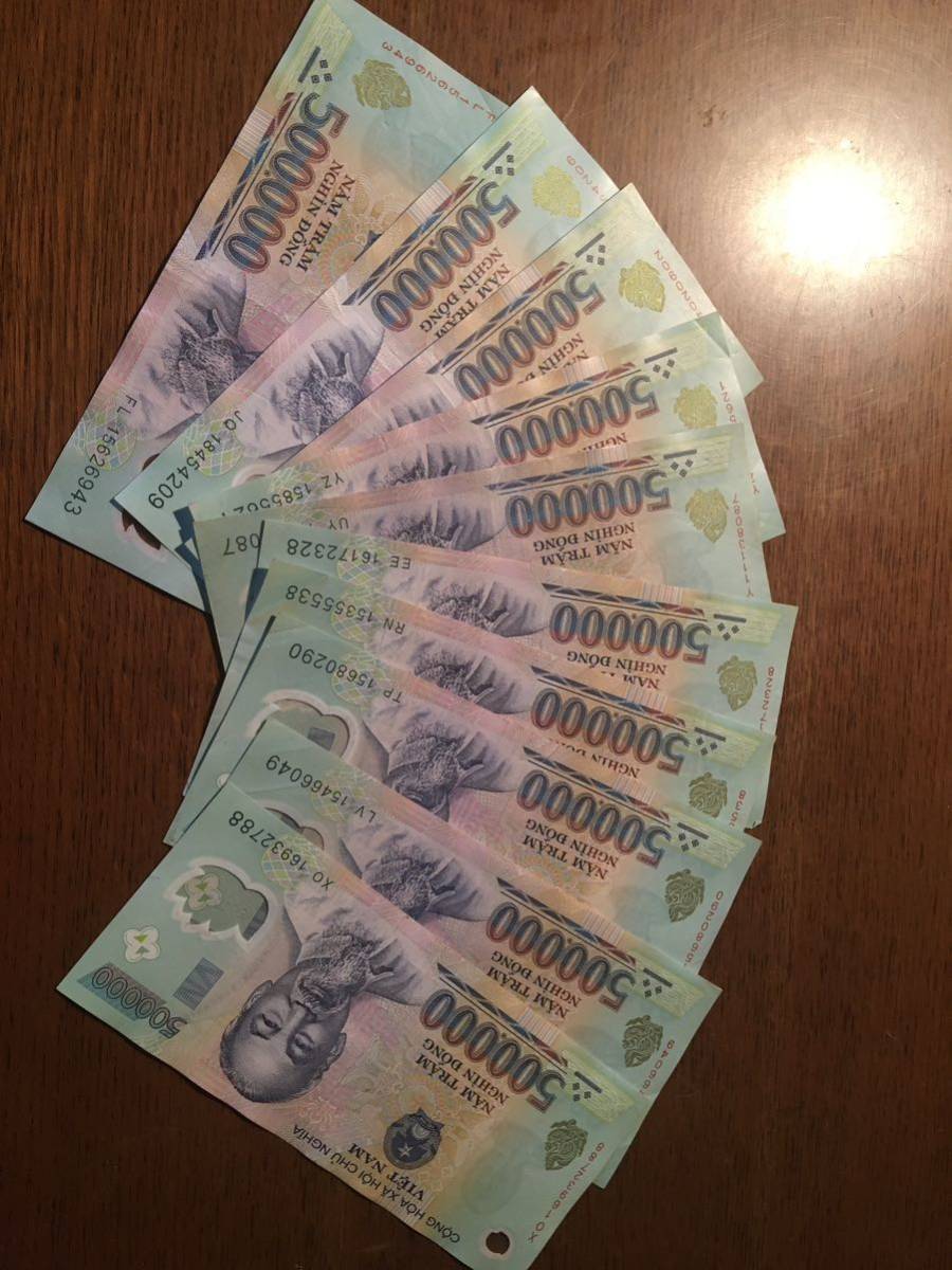 超絶タイムセール ベトナム ドン 50万ドン 10枚 500万ドン ベトナムドン紙幣拍卖