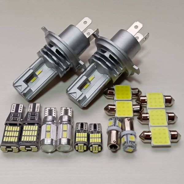 200系 ハイエース 7型 スーパーGLワイド 超爆光! H4 LED ヘッドライト ルームランプ バックランプ ポジション 15個セット /h4z/45/10/26/b9拍卖