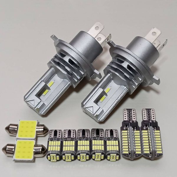 L575s 585s ムーヴコンテ 超爆光! H4 LED ヘッドライト ルームランプ バックランプ ポジション ナンバー灯 11個セット /h4z/72/26/t31拍卖