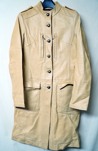 ◆トゥモローランド BACCA×Harris Tweed◆裏地ハリスツイード 本革 羊革 ラムレザーロングコート◆拍卖