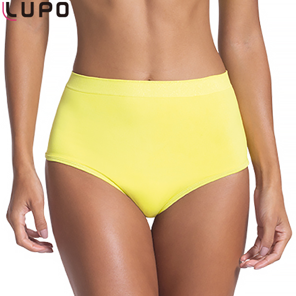 LUPO 40088 イエロー(S)【フルバック】ハイウエストブラジリアンカットショーツ 下着 タグ無しパンティー ショーツ パンツ シンプル拍卖