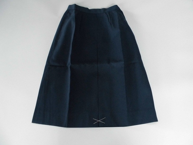 ◆新品未使用!送料無料!スカート ダークブルー ウエスト60? 会社制服 事務服 警備服 PG-5 ギャザー タック【I0821A1】拍卖