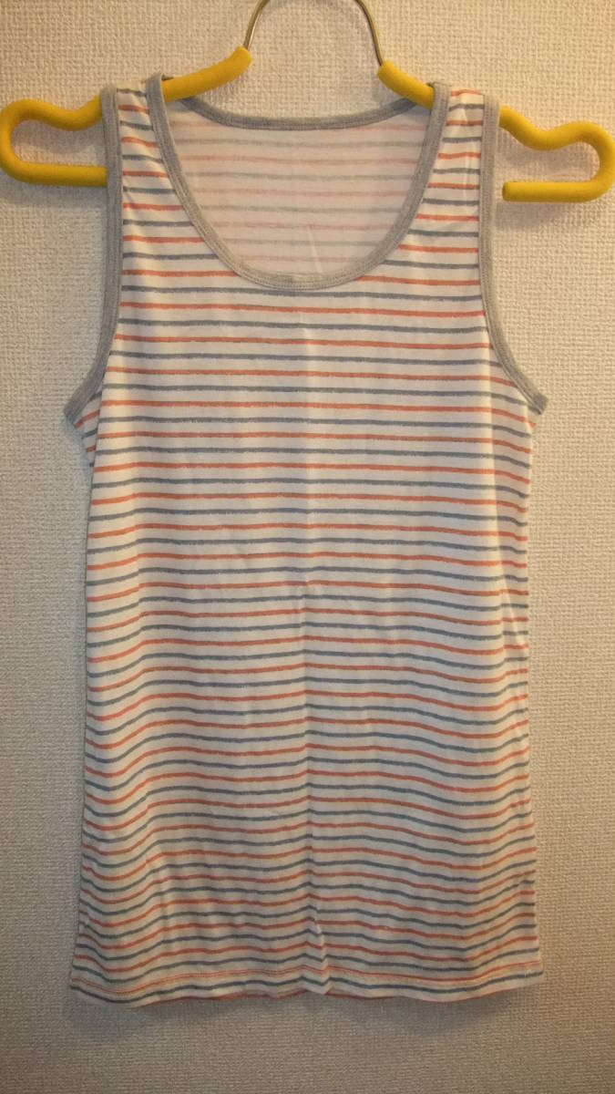 ★Sleeveless basketball shirt★レディーストップス ストライプ タンクトップ サイズS-M Ladies tops Size S-M USED IN JAPAN拍卖