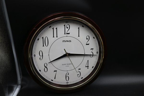 MAG W-648 SILENT QUARTZ スイープ式  動作確認済 壁掛け時計  レトロ アンティーク拍卖