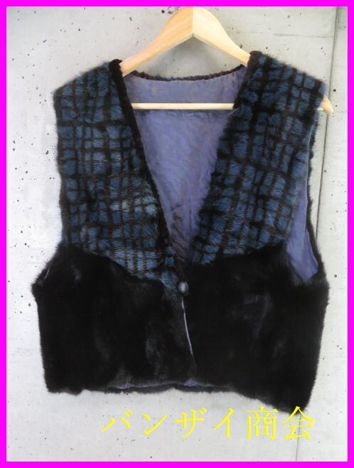 001c22◆ハンドメイド◆本毛皮◆MINK ミンクファー ベスト/コート/ジャケット/レディース/女性/婦人拍卖