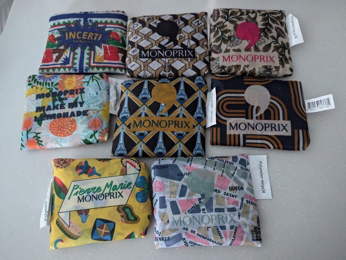 新品★新作ありフランス★モノプリエコバック★MONOPRIX★色々柄あり★落札後にどの柄がご希望かご連絡ください拍卖