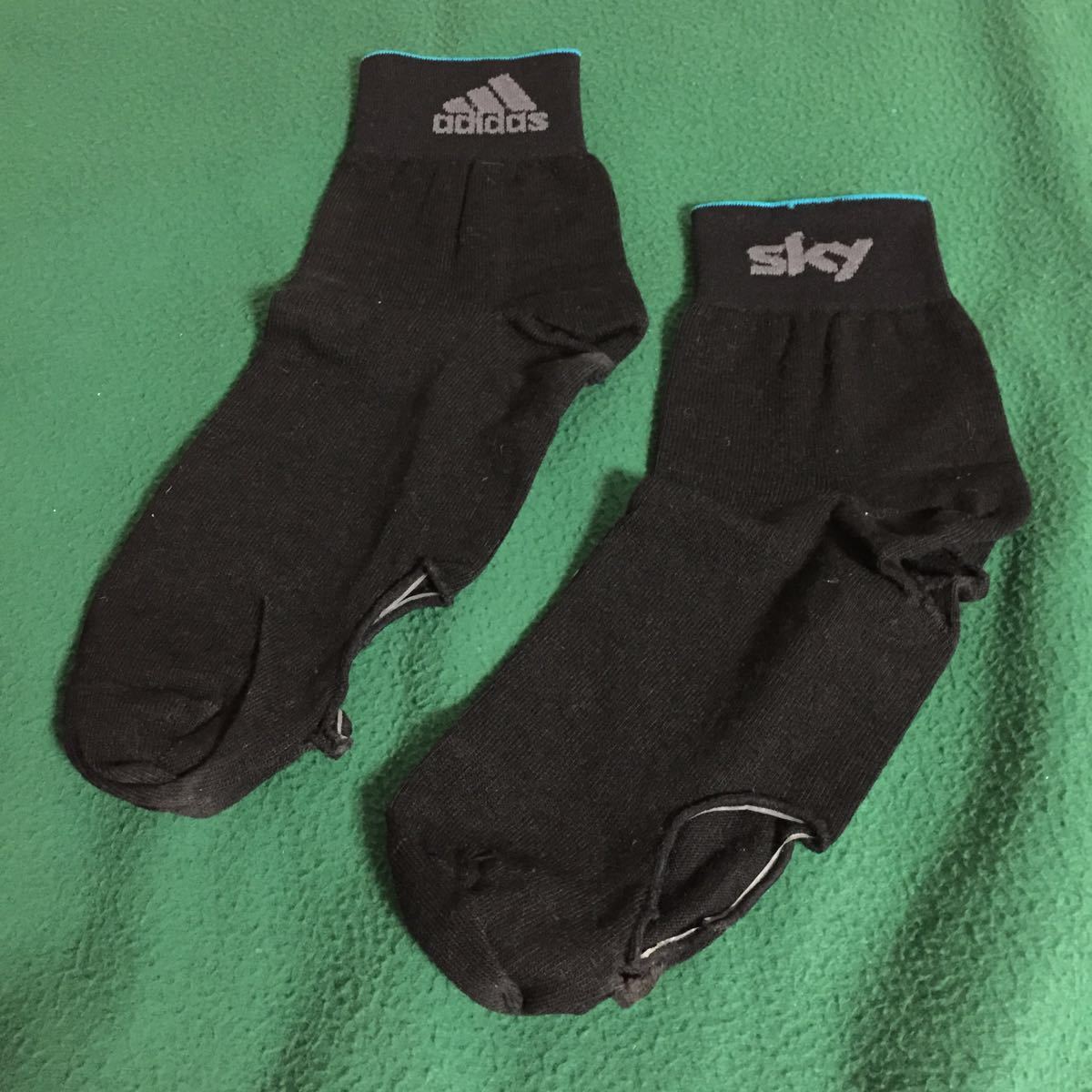 アディダス チームスカイ オーバーソックス ワンサイズ 選手支給品 ラッセル・ダウニング ADIDAS TEAM SKY シューズカバー 防寒 防風拍卖