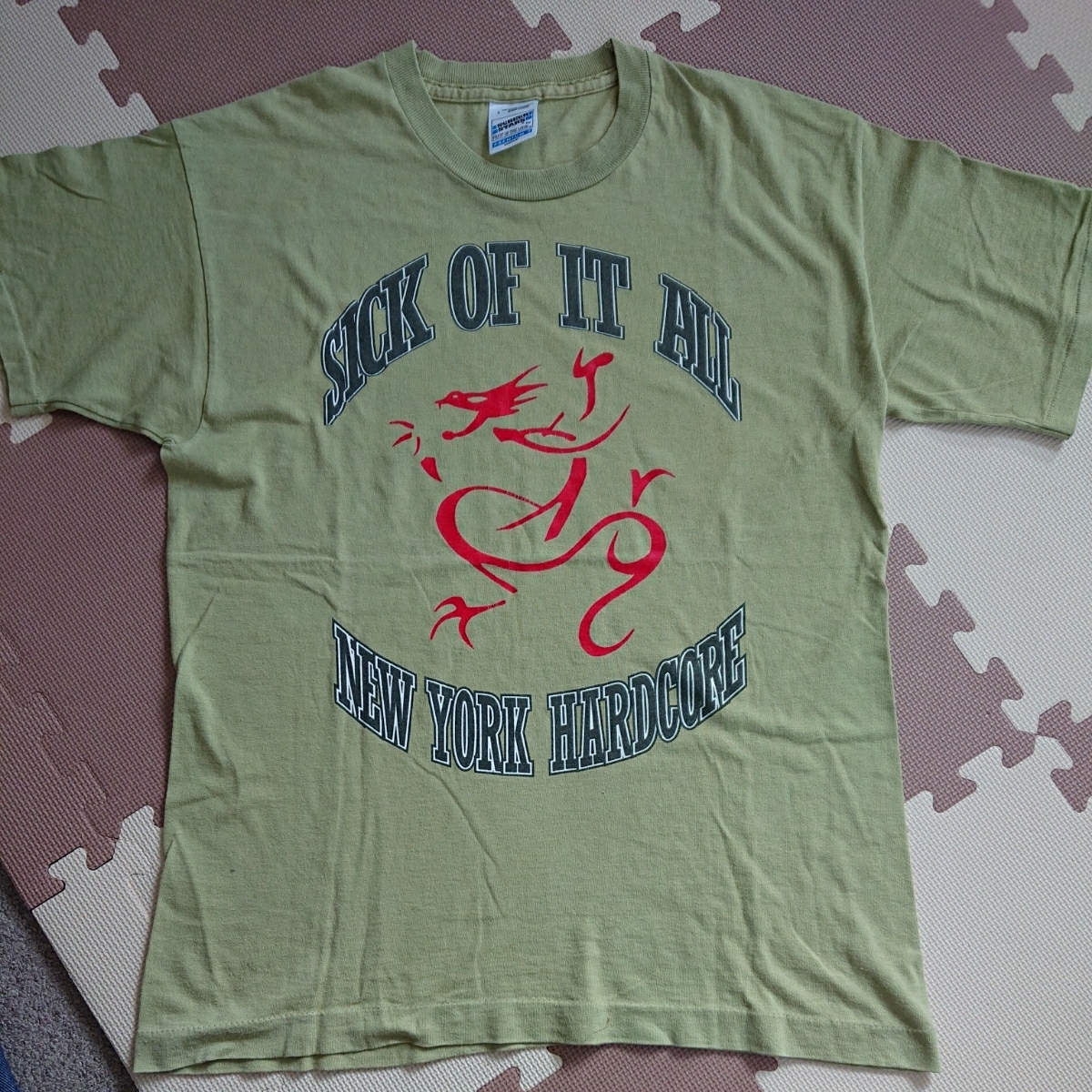 90s ヴィンテージ sick of it all T シャツ L nyhc ニューヨーク ハードコア シングルステッチ madball skarhead シックオブイットオール拍卖