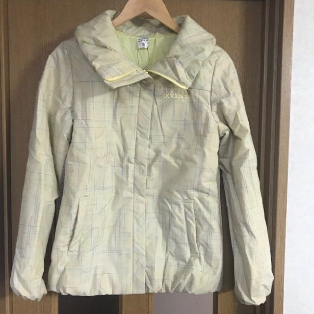 新品 タグ付き  アディダス ジャンバー  レディース L  黄緑 チェック柄拍卖