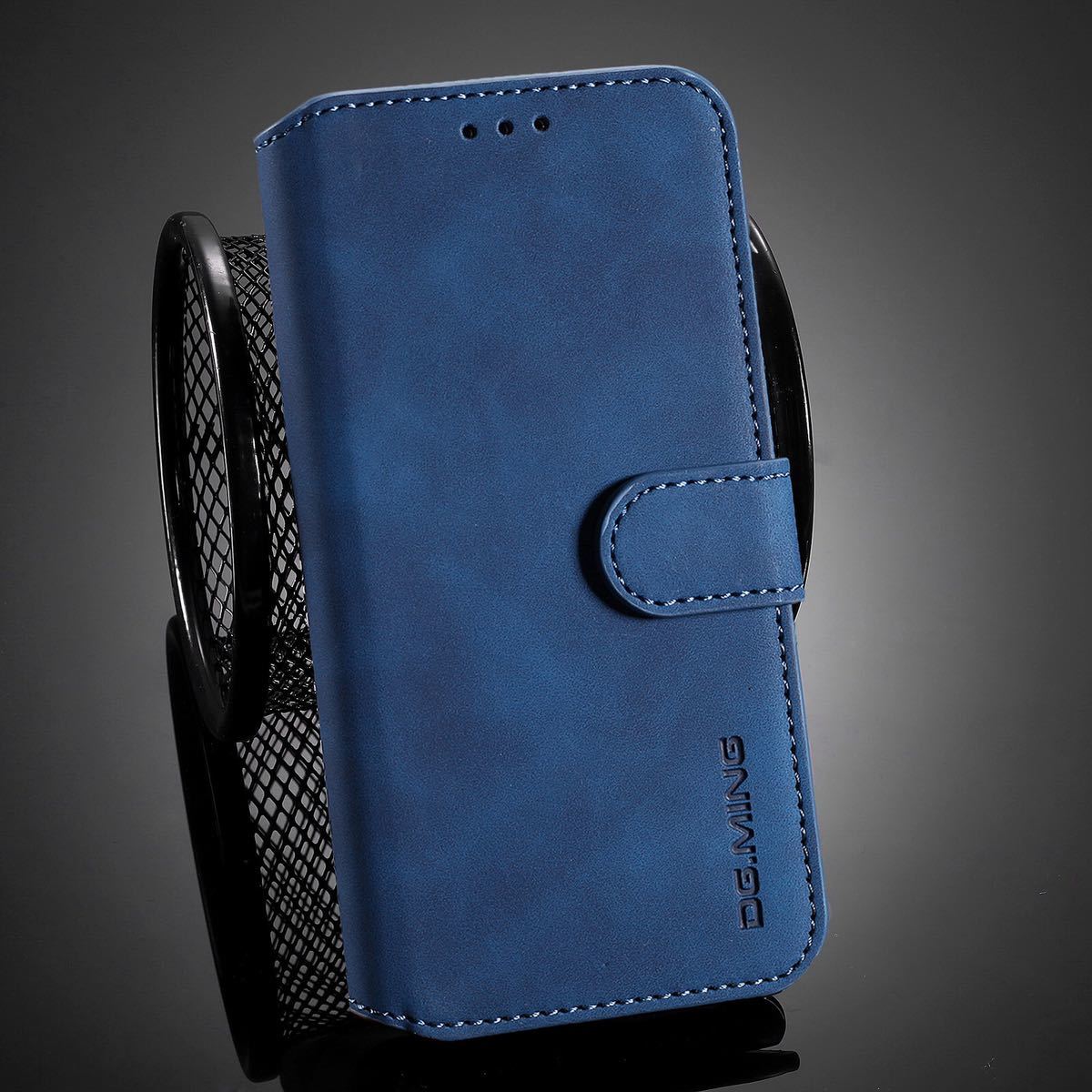 iPhone 11 Pro Max レザーケース アイフォン11 pro max ケース 6.5インチ 手帳型 カード収納 ブルー拍卖