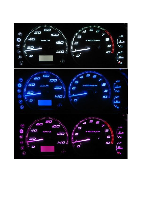 ワゴンR MC系 スピードメーターLED照明 1台分セット!レッド拍卖