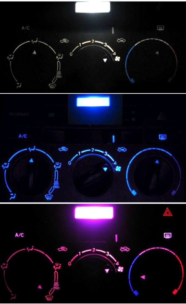 カローラフィールダー ZE120系 エアコンパネルLED照明 レッド拍卖