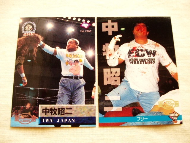 中牧昭二 2枚セット◆BBM FMWプロレス 『さらば桑田真澄、さらばプロ野球』RE拍卖