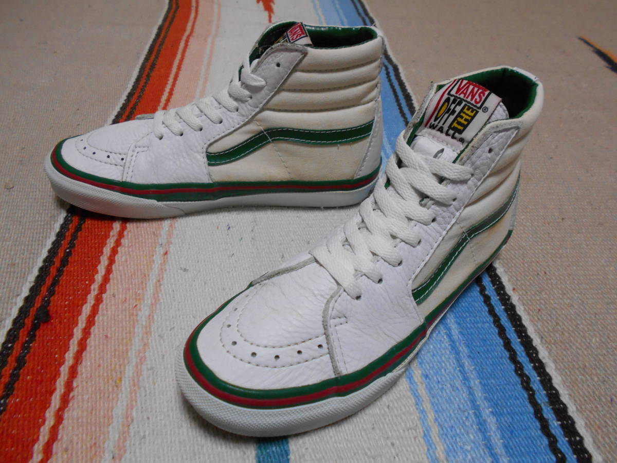 1990S VANS スケートハイ SK8-HI 本革レザー オールドスケート オールドサーフ オールドスクール OLDSCHOOL VINTAGE SKATEBOARD BMX拍卖