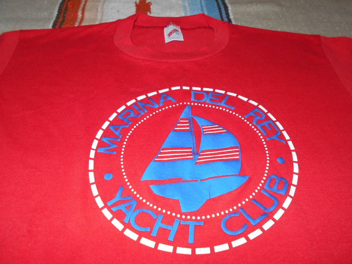 1980S JERZEES RUSSELL MARINA DEL REY YACHT CLUB ラッセル マリナデルレイ ヨット クラブ ビンテージ MADE IN USA 帆船SAILING BOAT拍卖