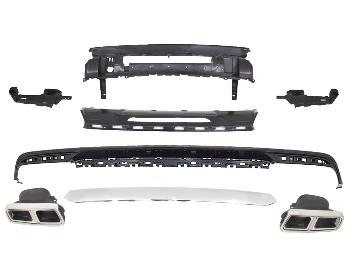 W222 リア ディフューザー マフラーカッター 前期 AMGライン対応 S65type メルセデス ベンツ Sクラス 国内発送 即納 カスタム 外装 部品拍卖