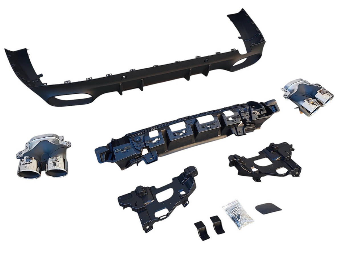 明日着 C257 リア ディフューザー マフラーカッター メルセデス ベンツ CLSクラス CLS53type 国内発送 即納 カスタム エアロ パーツ 外装拍卖