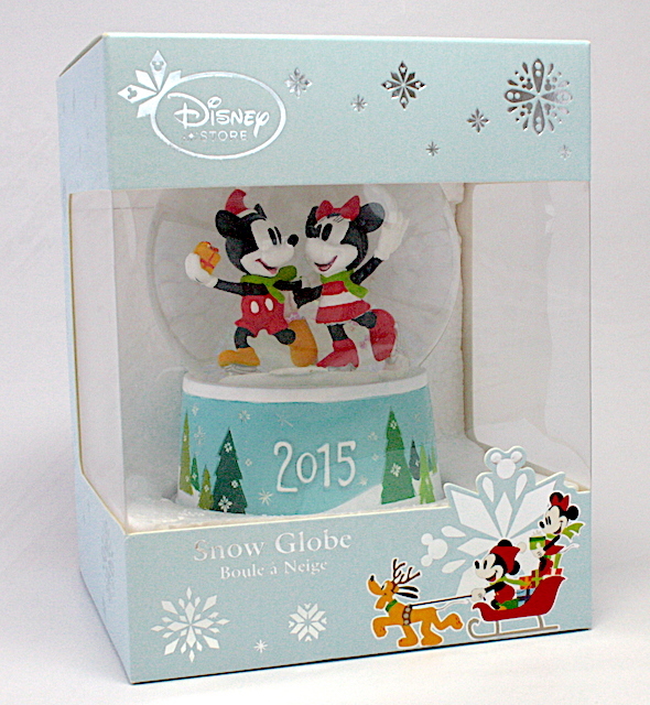 ディズニーストア★ 2015クリスマス 限定★ スノードーム2015 ミッキー & ミニー★拍卖