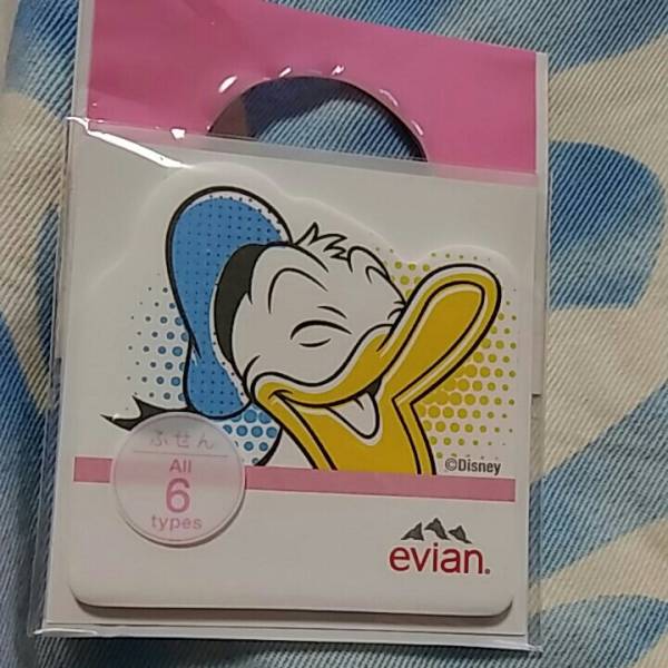 【k1】エビアン●ディズニー●付箋紙●ドナルド●ふせん拍卖