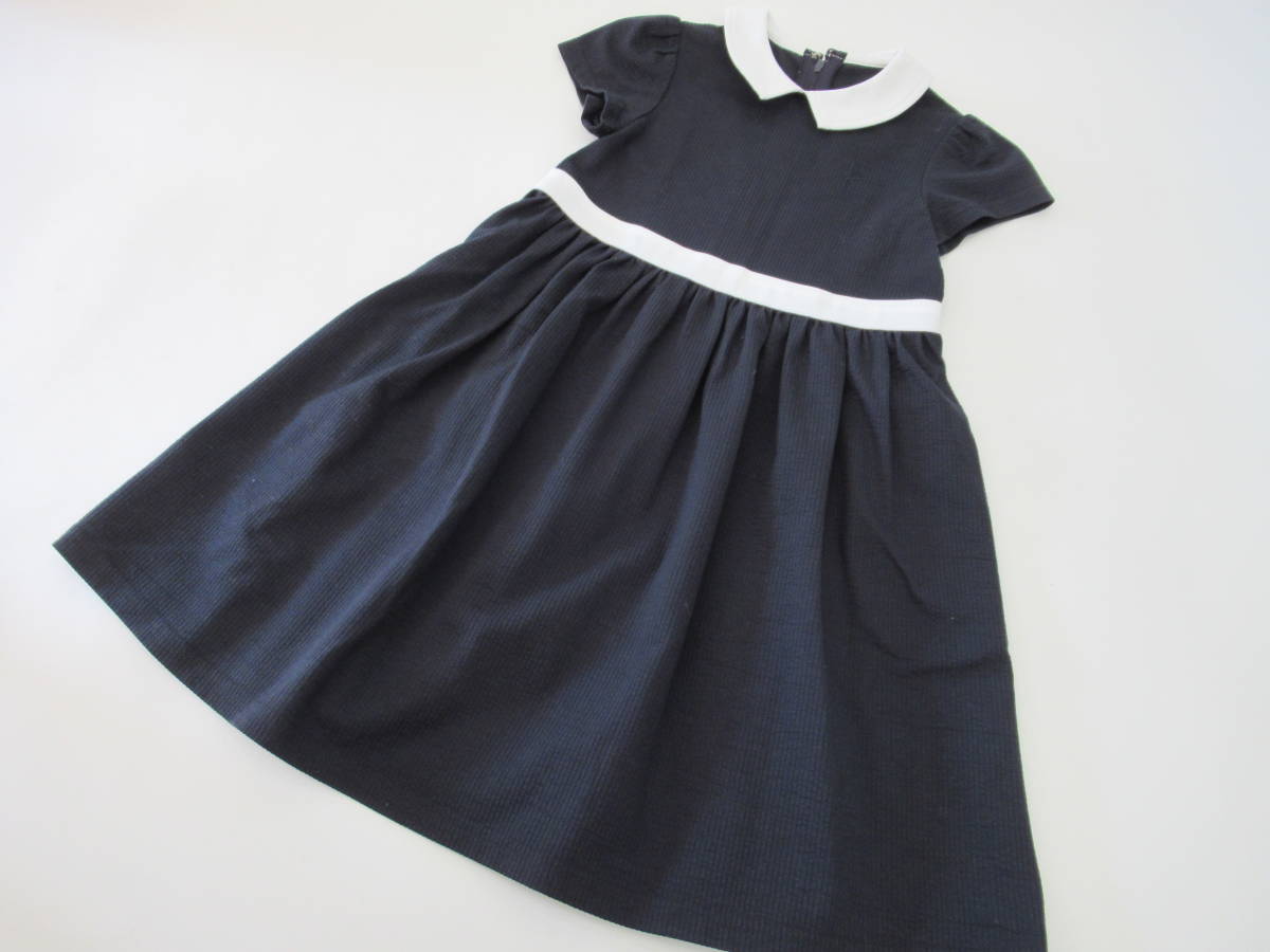 ■201911即決■ 組曲新品ネイビー 半袖ワンピース 110 サンプル品拍卖