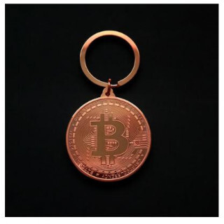 075 注目度NO1! 仮想通貨 ビットコイン キーホルダー ブロンズ拍卖