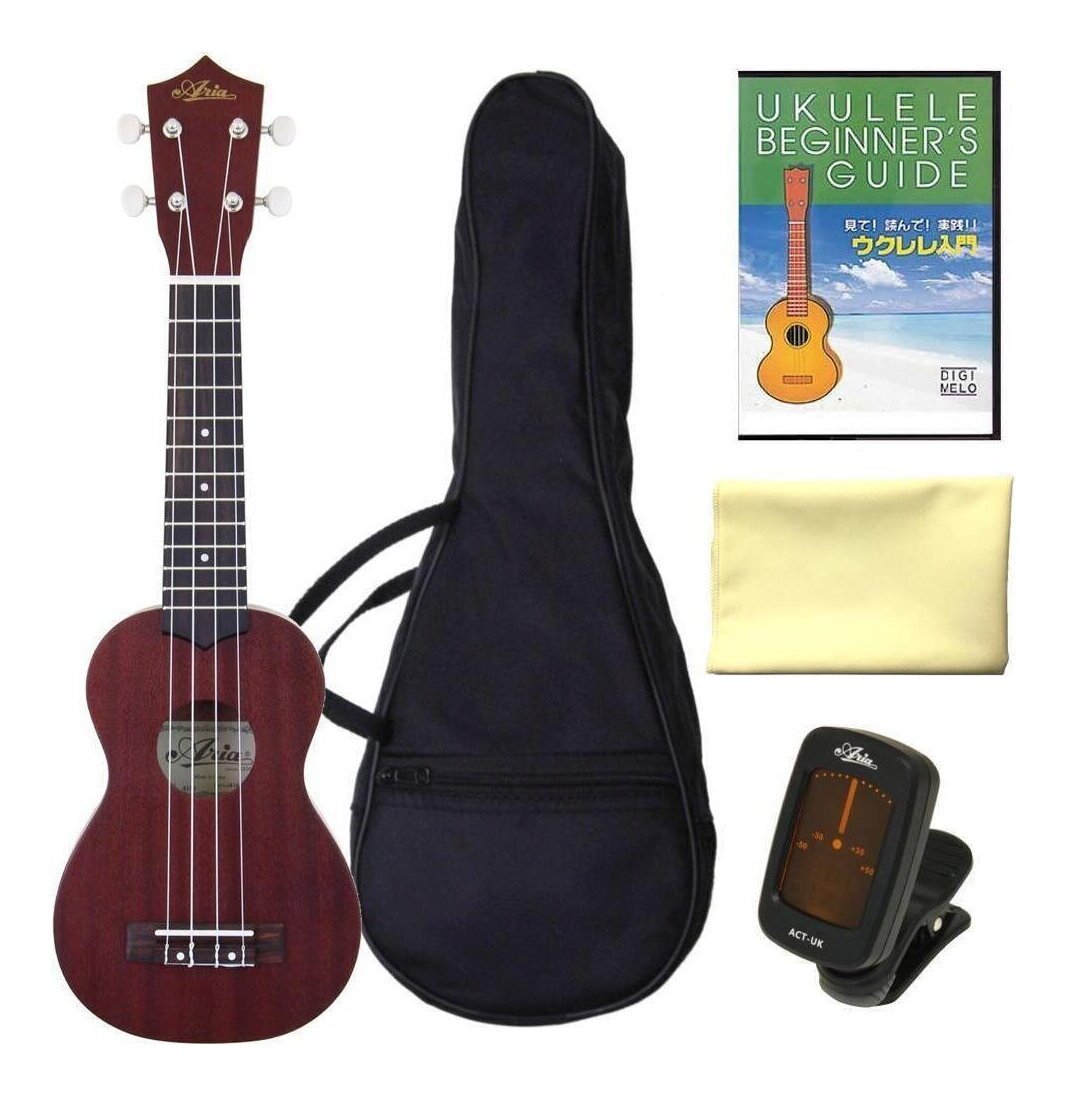 即決◆新品ARIA AU-1/安心5点セット(アリア新仕様ウクレレ拍卖