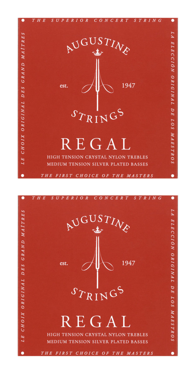 即決◆新品◆送料無料AUGUSTINE REGAL/RED SET×2(オーガスチン ミディアムテンション/メール便拍卖