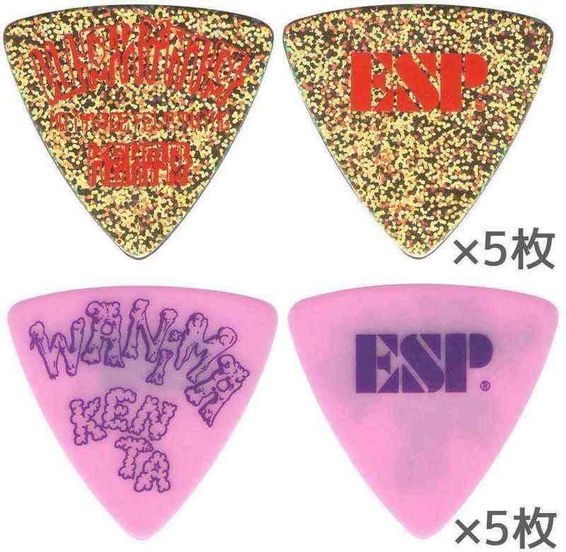 即決◆新品◆送料無料【2色各5枚 計10枚セット】ESP PA-WK10-5 (SPG) + PA-WK10-6 (PI) WANIMA KENTA ピック/メール便拍卖