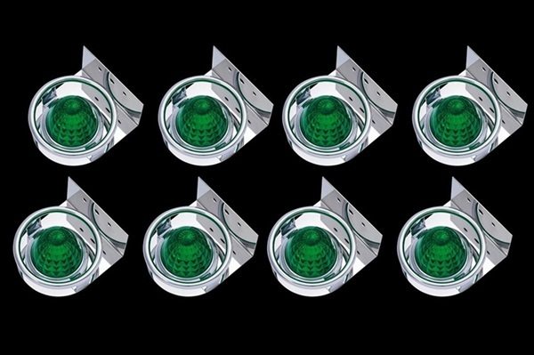 8個セット■新品⇒ステンレス 長さ13cm バスマーカーステーL型&リングセット デコトラ:BA-13×8,バスマーカーリング×8拍卖