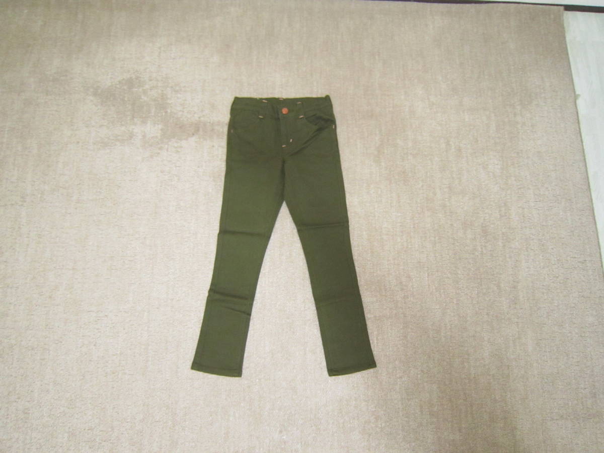 EDWIN 美脚 ストレッチ スキニーパンツ ガールズ 140cm SKINNY オリーヴ [ezl拍卖