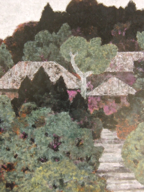 中町進、【台地の杜】、希少な額装用画集より、新品額装付、状態良好、送料込み拍卖