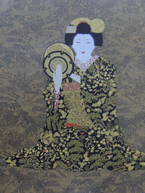 坂根克介、【鼓】、希少な額装用画集より、新品額装付、状態良好、送料込み拍卖