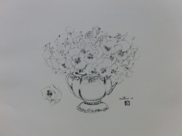 相澤道子、花、希少画集画、新品額装付、iafa拍卖