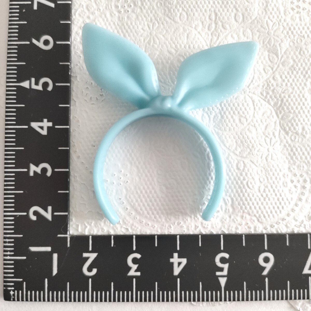 4r1205 ドール用 ウサ耳 リボン 水色 カチューシャ バービー ジェニー momoko ピュアニーモ リカちゃん 1/6ドール うさ耳拍卖