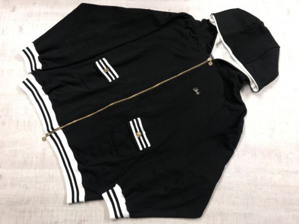 Rady レディ ビッグシルエット ギャル GAL ガーリー 古着 ストリート リブライン スウェット パーカー メンズ ダブルジップ M 黒拍卖