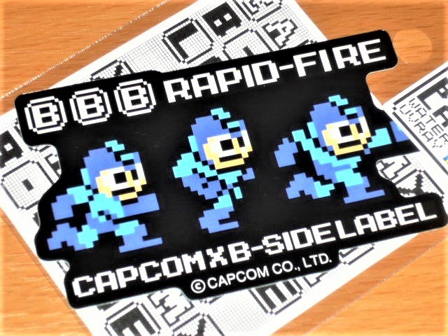 ◆ロックマン ステッカー◆RAPID-FIRE ドット◆B-SIDE LABEL◆カプコン◆拍卖