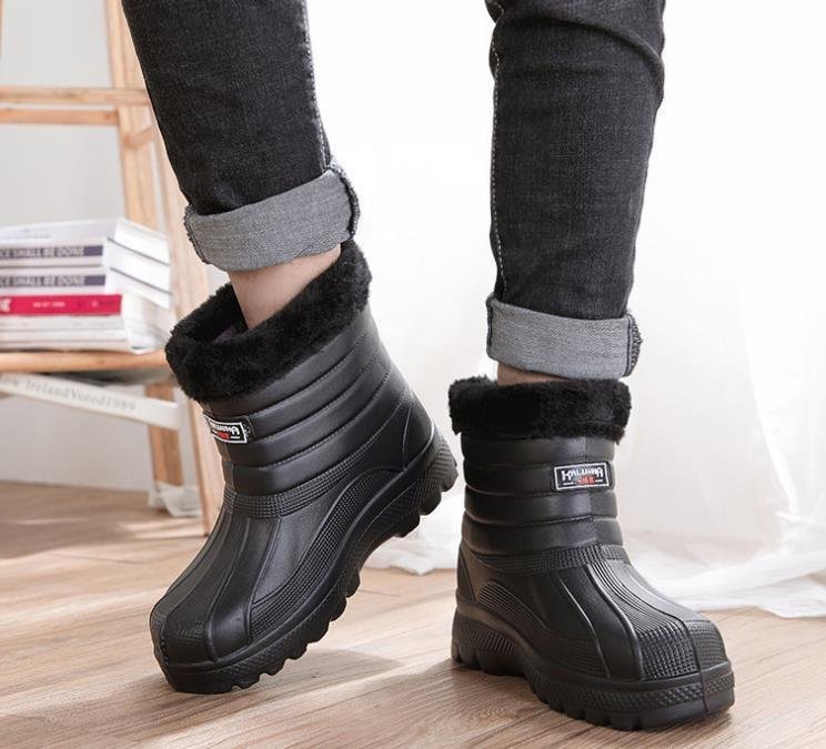 LHK2078★メンズ スノーブーツ レインシューズ 雪靴 防寒 防滑 保暖 ブーツ裏起毛防水 アウトドア 作業靴 釣り拍卖