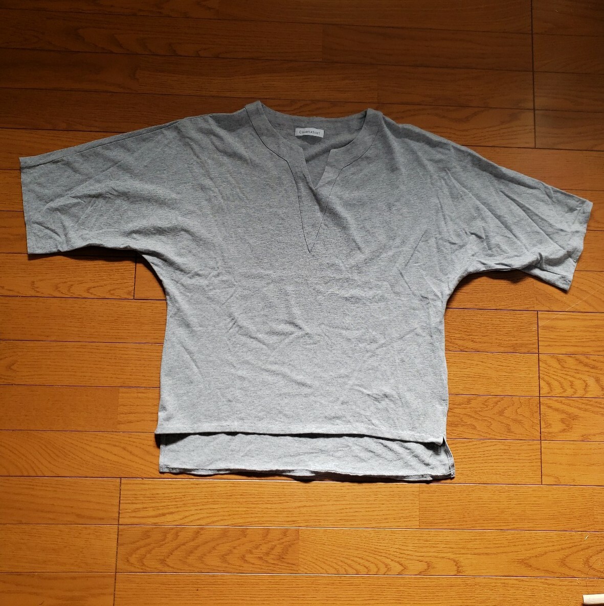 Cincuentacloset シンクエンタクローゼット レディース シャツ カットソー 七分袖 Mサイズ グレー拍卖