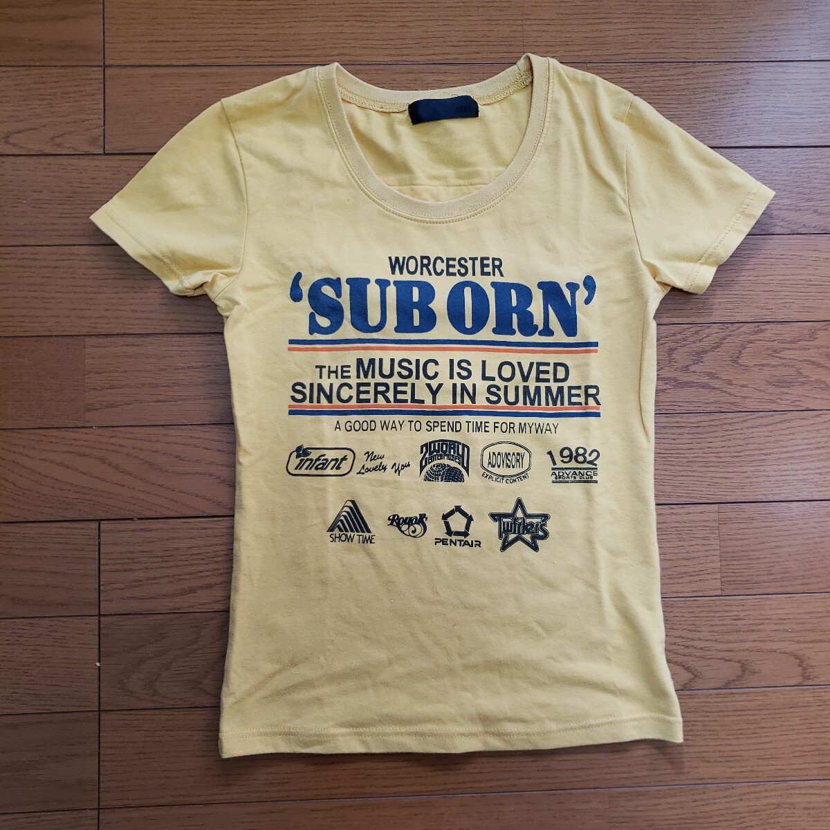 CRYX クリックス 半袖 Tシャツ ワッペン 刺繍 レディース イエロー Mサイズ拍卖